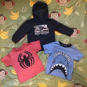 2T Boys shirts and hoodie